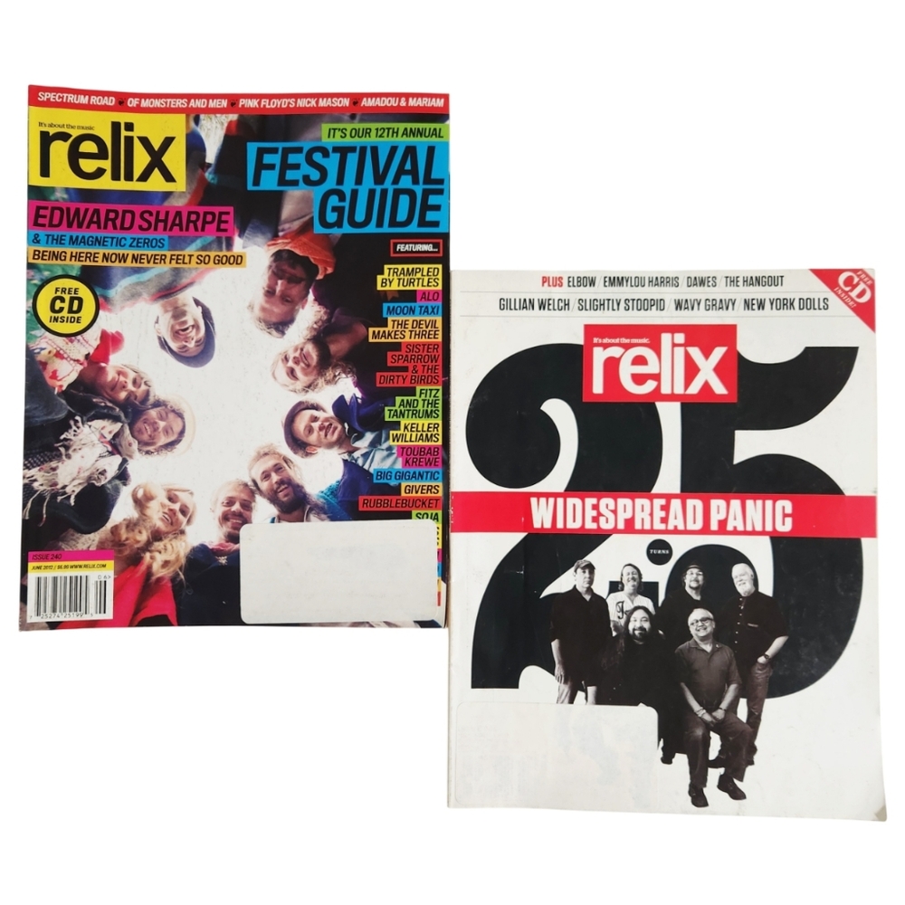 Relix Magaxine Lot- Widespread Panic: July 2011 & 12th Festival Guide: June 2012